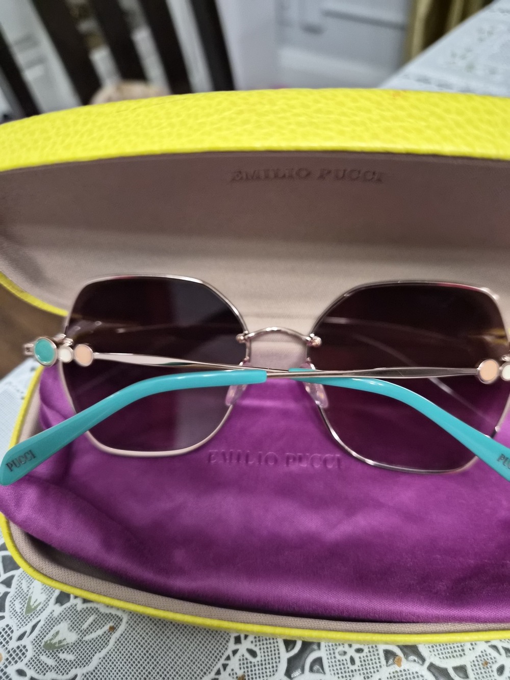 Emilio Pucci Women's Oversized Pink Gradient Sunglasses - Picture 3 of 5